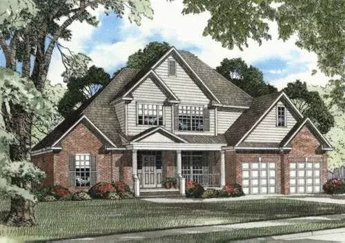 Traditional house plans 12-419 - front exterior, 2,360 sq ft, 3 bed, 2 bath house plans | Monster House Plans