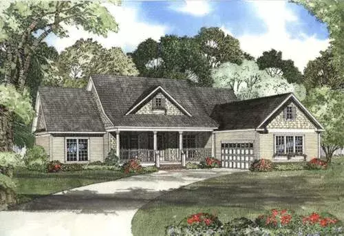 Southern house plans 12-436 - front exterior, 2,354 sq ft, 4 bed, 2 bath house plans | Monster House Plans