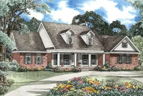 Country house plans 12-447 - front exterior, 3,419 sq ft, 5 bed, 5 bath house plans | Monster House Plans
