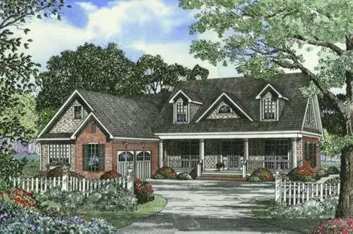 Southern house plans 12-453 - front exterior, 2,685 sq ft, 4 bed, 2 bath house plans | Monster House Plans