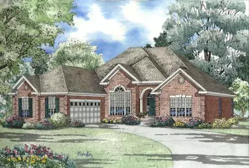 Southern house plans 12-455 - front exterior, 2,189 sq ft, 4 bed, 2 bath house plans | Monster House Plans