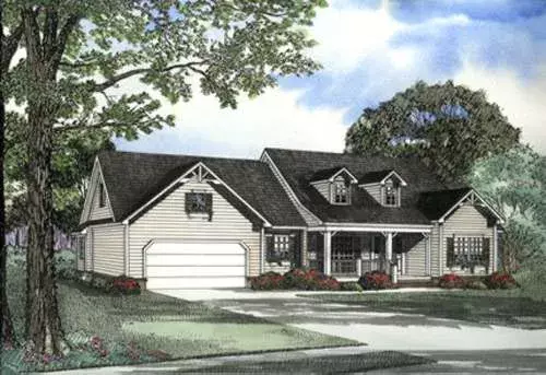 Country house plans 12-472 - front exterior, 1,923 sq ft, 3 bed, 2 bath house plans | Monster House Plans