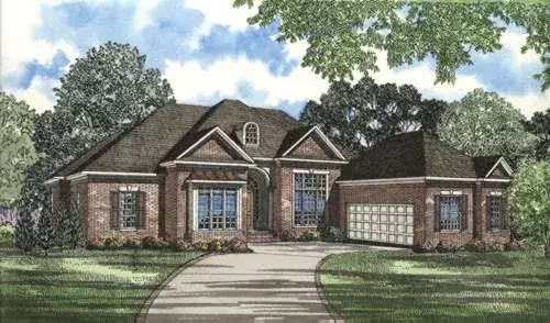 Southern house plans 12-479 - front exterior, 3,568 sq ft, 4 bed, 4 bath house plans | Monster House Plans