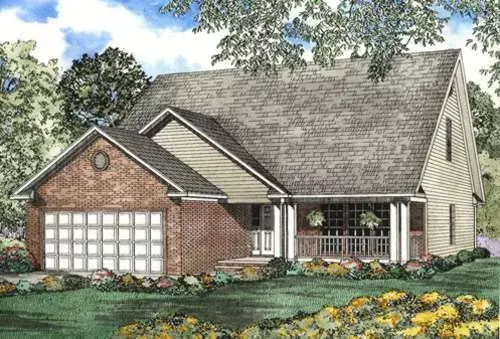 Traditional house plans 12-481 - front exterior, 2,857 sq ft, 4 bed, 3 bath house plans | Monster House Plans