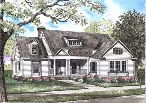 Southern house plans 12-489 - front exterior, 2,514 sq ft, 4 bed, 3 bath house plans | Monster House Plans