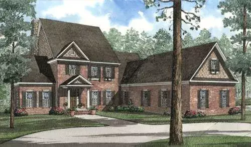 Southern house plans 12-495 - front exterior, 3,946 sq ft, 5 bed, 3 bath house plans | Monster House Plans