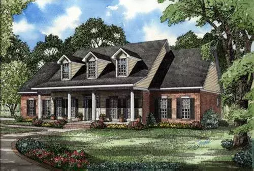 Southern house plans 12-501 - front exterior, 2,603 sq ft, 4 bed, 3 bath house plans | Monster House Plans