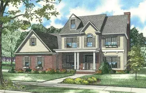 Southern house plans 12-502 - front exterior, 2,952 sq ft, 4 bed, 3 bath house plans | Monster House Plans