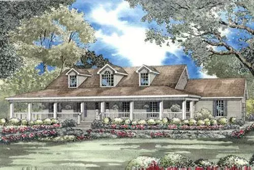 Farmhouse house plans 12-506 - front exterior, 1,921 sq ft, 3 bed, 3 bath house plans | Monster House Plans