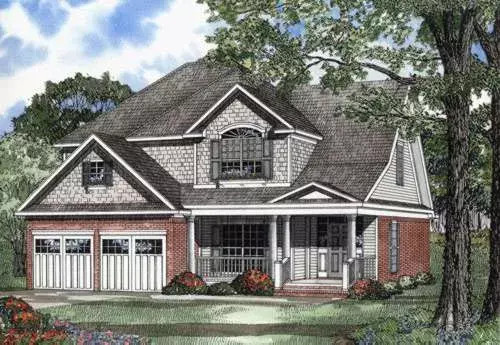 Southern house plans 12-508 - front exterior, 2,244 sq ft, 4 bed, 2 bath house plans | Monster House Plans