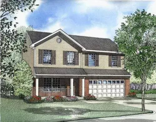 Traditional house plans 12-540 - front exterior, 1,789 sq ft, 4 bed, 2 bath house plans | Monster House Plans