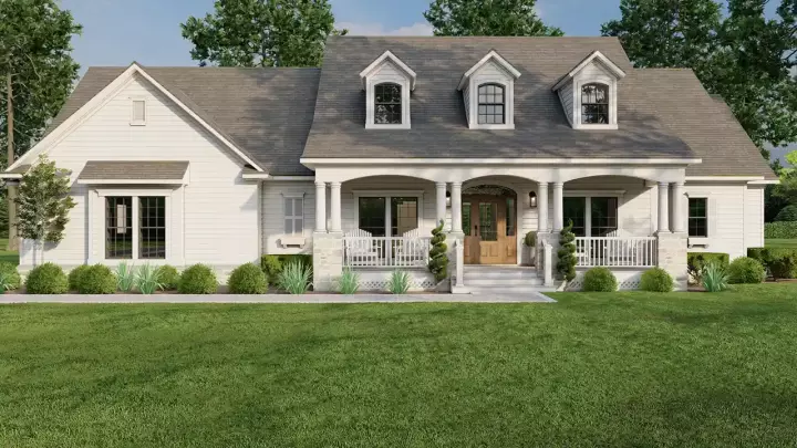 Country house plans 12-549 - front exterior, 2,373 sq ft, 4 bed, 3 bath house plans | Monster House Plans