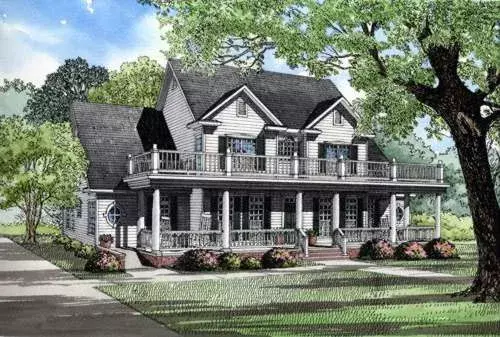 Country house plans 12-563 - front exterior, 3,820 sq ft, 4 bed, 3 bath house plans | Monster House Plans