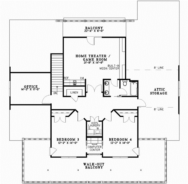 Upper/Second Floor Plan: 12-563