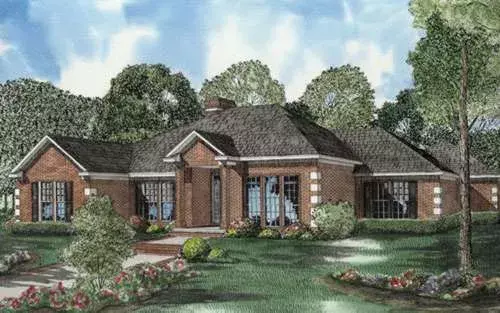European house plans 12-573 - front exterior, 2,650 sq ft, 4 bed, 2 bath house plans | Monster House Plans