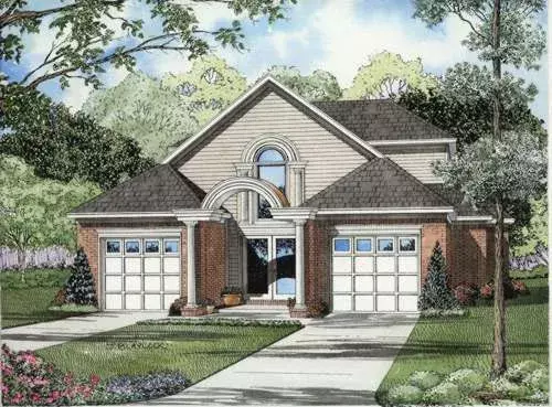 Contemporary house plans 12-575 - front exterior, 1,964 sq ft, 3 bed, 2 bath house plans | Monster House Plans