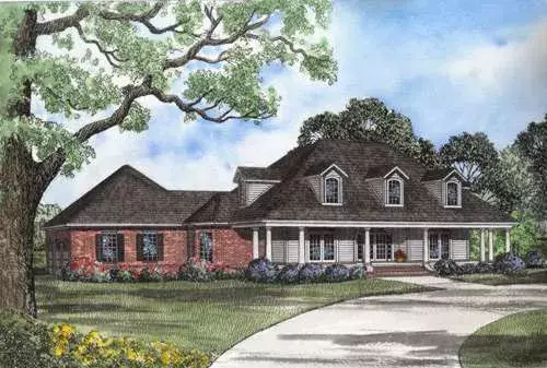 Southern house plans 12-595 - front exterior, 3,670 sq ft, 3 bed, 4 bath house plans | Monster House Plans