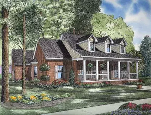 Country house plans 12-597 - front exterior, 2,179 sq ft, 3 bed, 2 bath house plans | Monster House Plans