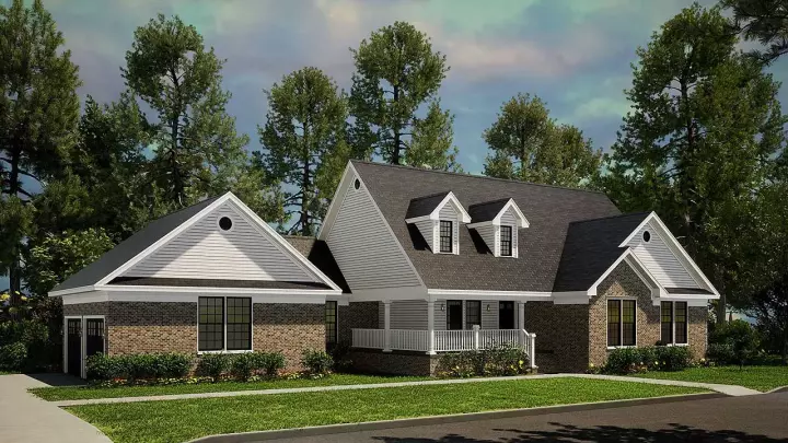 Southern house plans 12-615 - front exterior, 1,853 sq ft, 3 bed, 2 bath house plans | Monster House Plans