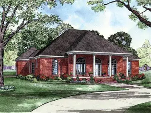 Southern house plans 12-618 - front exterior, 2,553 sq ft, 4 bed, 3 bath house plans | Monster House Plans
