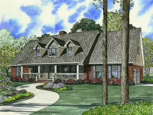 Country house plans 12-619 - front exterior, 2,747 sq ft, 5 bed, 3 bath house plans | Monster House Plans