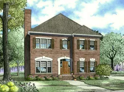 Early American house plans 12-630 - front exterior, 2,760 sq ft, 3 bed, 2 bath house plans | Monster House Plans