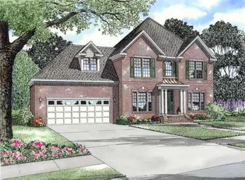 Traditional house plans 12-636 - front exterior, 2,263 sq ft, 3 bed, 2 bath house plans | Monster House Plans