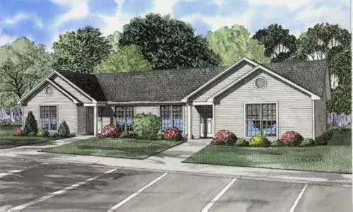Traditional house plans 12-638 - front exterior, 1,860 sq ft, 6 bed, 2 bath house plans | Monster House Plans