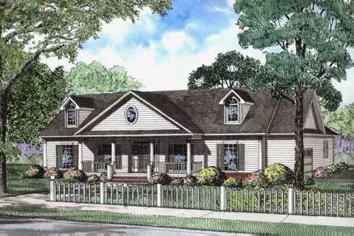 Southern house plans 12-641 - front exterior, 2,246 sq ft, 4 bed, 2 bath house plans | Monster House Plans