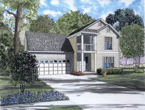 Southern house plans 12-660 - front exterior, 1,283 sq ft, 3 bed, 2 bath house plans | Monster House Plans