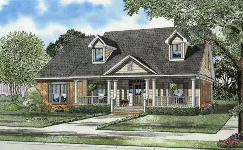 Southern house plans 12-666 - front exterior, 3,002 sq ft, 4 bed, 3 bath house plans | Monster House Plans