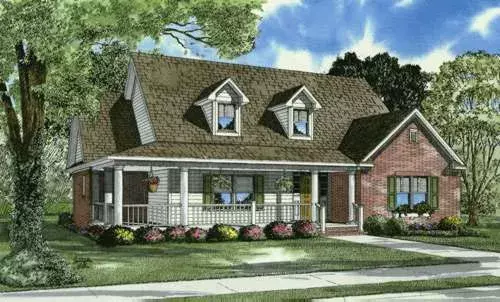 Country house plans 12-669 - front exterior, 2,196 sq ft, 3 bed, 2 bath house plans | Monster House Plans