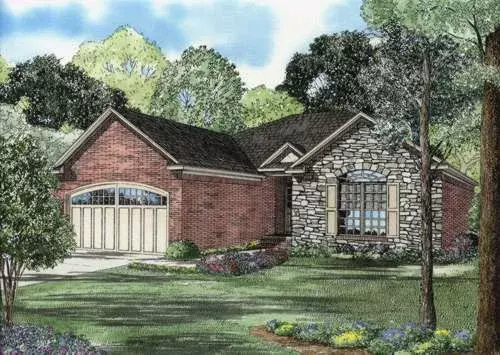 Traditional house plans 12-678 - front exterior, 1,426 sq ft, 2 bed, 2 bath house plans | Monster House Plans
