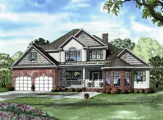 Traditional house plans 12-700 - front exterior, 3,343 sq ft, 4 bed, 3 bath house plans | Monster House Plans
