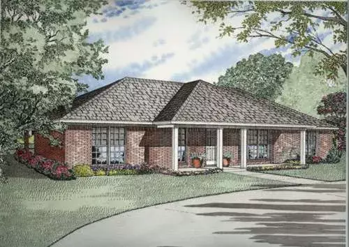 Southern house plans 12-716 - front exterior, 1,800 sq ft, 3 bed, 2 bath house plans | Monster House Plans