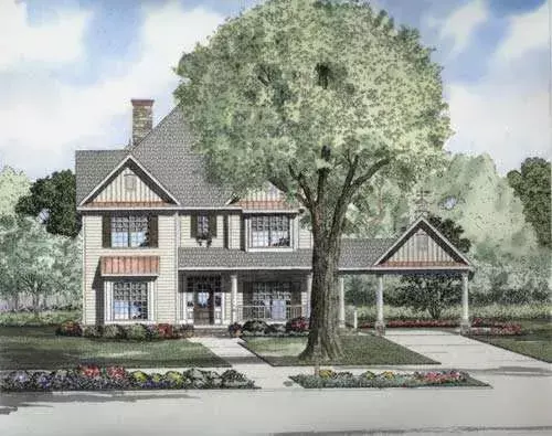 Country house plans 12-721 - front exterior, 3,046 sq ft, 5 bed, 2 bath house plans | Monster House Plans
