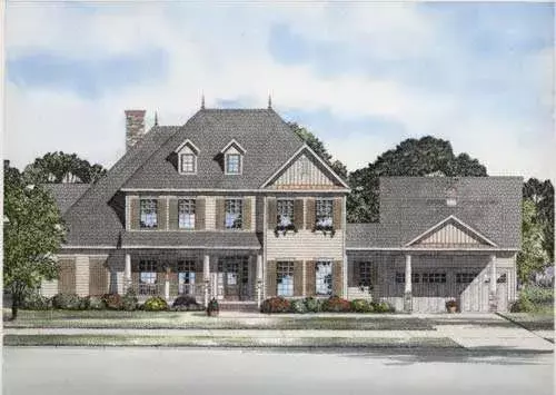 Country house plans 12-723 - front exterior, 3,970 sq ft, 4 bed, 3 bath house plans | Monster House Plans