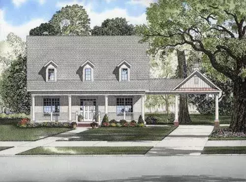 Country house plans 12-729 - front exterior, 2,528 sq ft, 3 bed, 3 bath house plans | Monster House Plans