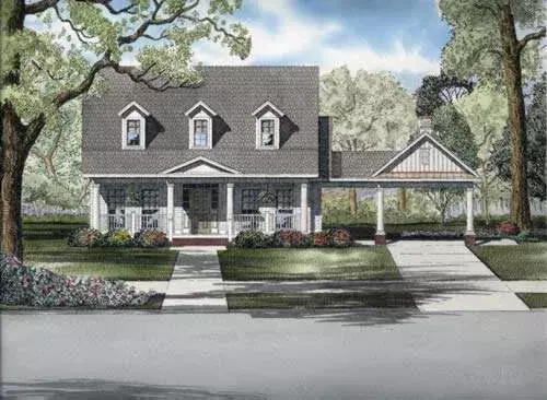 Country house plans 12-738 - front exterior, 2,286 sq ft, 4 bed, 3 bath house plans | Monster House Plans