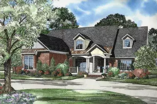 Traditional house plans 12-746 - front exterior, 2,975 sq ft, 4 bed, 4 bath house plans | Monster House Plans