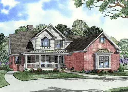Southern house plans 12-749 - front exterior, 2,651 sq ft, 4 bed, 2 bath house plans | Monster House Plans