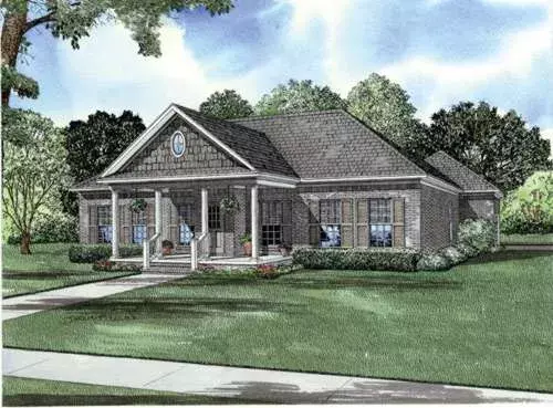 Southern house plans 12-756 - front exterior, 1,689 sq ft, 3 bed, 2 bath house plans | Monster House Plans