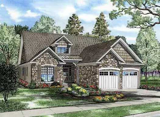 English Country house plans 12-836 - front exterior, 1,875 sq ft, 4 bed, 3 bath house plans | Monster House Plans