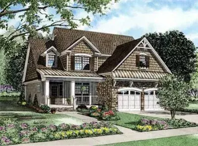 Traditional house plans 12-837 - front exterior, 2,457 sq ft, 3 bed, 2 bath house plans | Monster House Plans