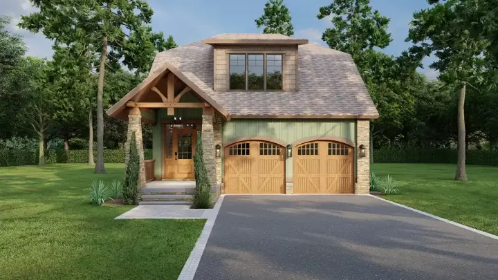 Bungalow house plans 12-842 - front exterior, 1,890 sq ft, 3 bed, 2 bath house plans | Monster House Plans