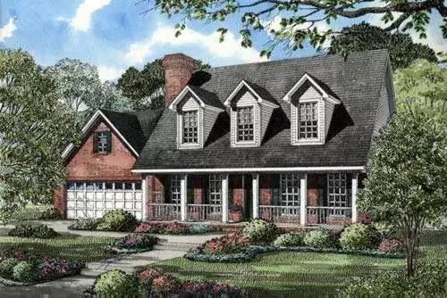 Country house plans 12-856 - front exterior, 1,783 sq ft, 3 bed, 2 bath house plans | Monster House Plans