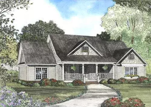 Country house plans 12-857 - front exterior, 2,394 sq ft, 4 bed, 3 bath house plans | Monster House Plans