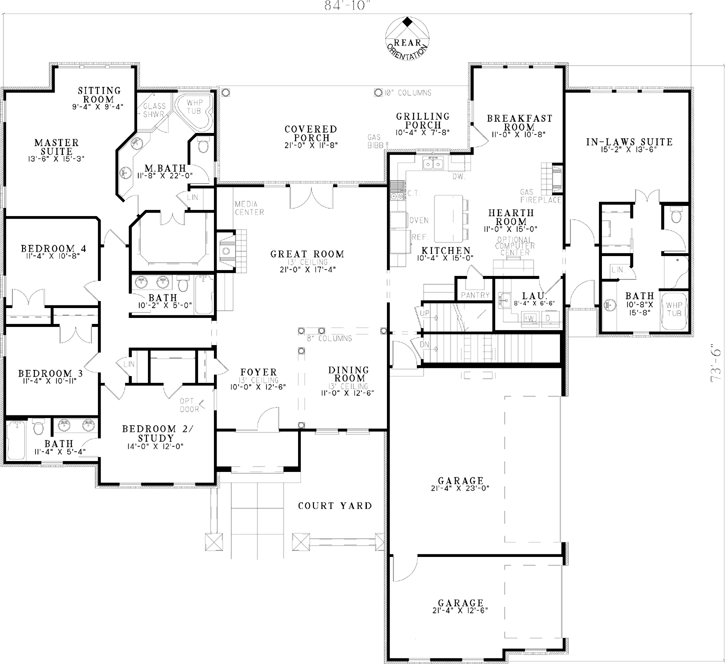 Tuscan Style House Plans 12-881