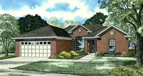 Traditional house plans 12-897 - front exterior, 2,070 sq ft, 4 bed, 2 bath house plans | Monster House Plans