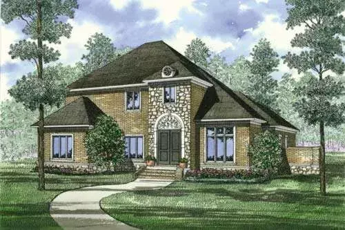 European house plans 12-899 - front exterior, 3,578 sq ft, 5 bed, 4 bath house plans | Monster House Plans